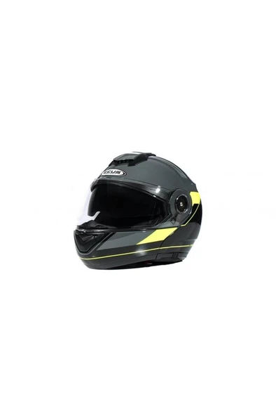 Zeus Zs-3050 Be7 Çene Açılır Kask Gri-neon Sarı S Outlet ürün görseli 1