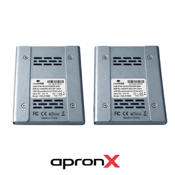 apronx cat5e / cat6 60 metre kvm hdmi usb extender - Resim 2