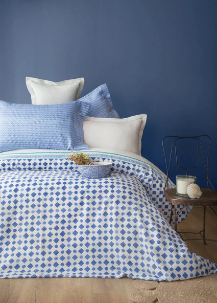 King Size Terra İndigo Tencel Nevresim Takımı ürün görseli 1