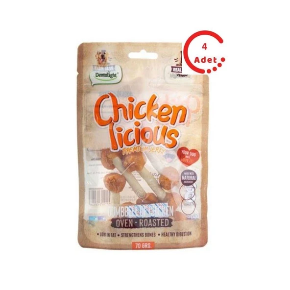 Dentalight Tavuk Dambıl Köpek Ödül Maması 70 Gr x 4 Adet ürün görseli 1