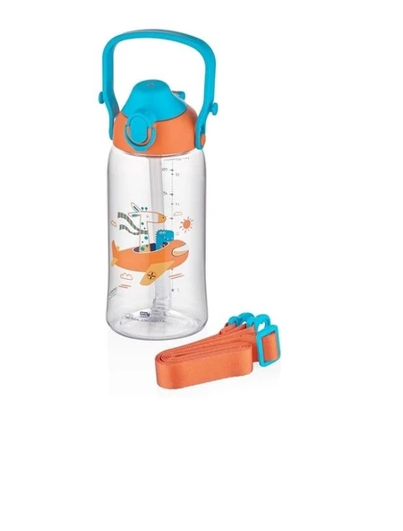 Vagon Life 680 Ml Pipetli Tritan Matara 2202 Turuncu ürün görseli 1