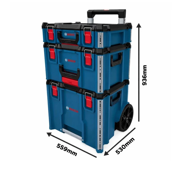 Bosch L Boxx Contractor Tekerlekli 3Lü Taşıma Seti - Resim 2