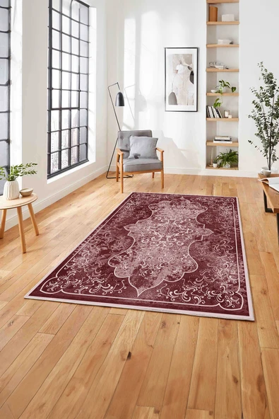 Napoli Home Baskılı Klasik Eskitme Model Yıkanabilir Kaymaz Taban Yolluk Mutfak Salon Halısı ürün görseli 1