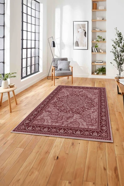 Napoli Home Baskılı Klasik Çerçeve Model Yıkanabilir Kaymaz Taban Yolluk Mutfak Salon Halısı ürün görseli 1