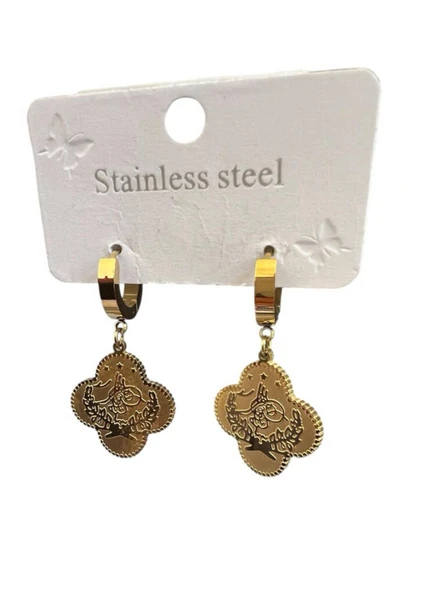 GOLD MODEL ÇELİK KÜPE KADIN ÇELİK - Resim 2