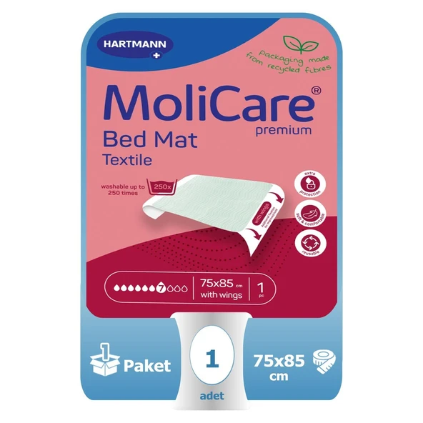 Molicare Bed Mat Kanatlı Yıkanabilir Yatak Koruyucu 75x85 Cm 1 Adet ürün görseli 1