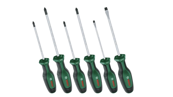Bosch 6 parça Düz ve Yıldız Karışık Tornavida Seti 1600A02BX7 ürün görseli 1