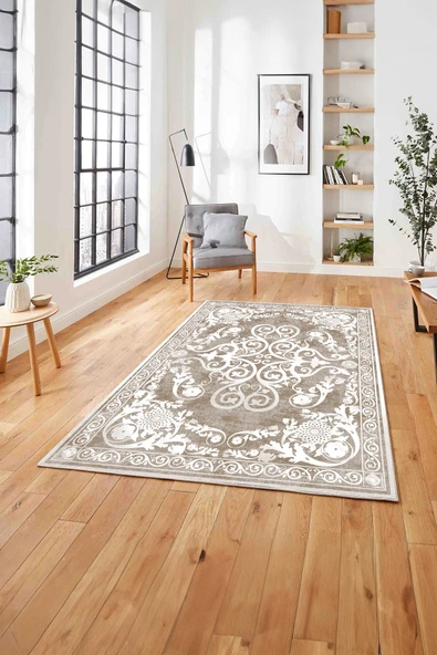 Napoli Home Baskılı Klasik Afgan Model Sade Yıkanabilir Kaymaz Taban Yolluk Mutfak Salon Halısı ürün görseli 1