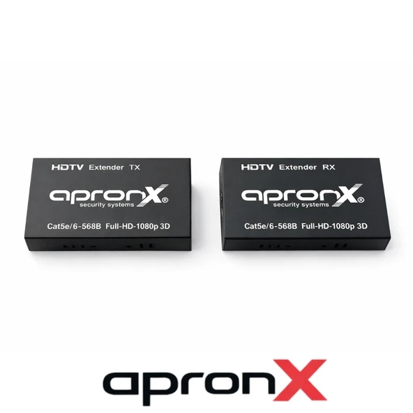 apronx cat5e / cat6 60 metre full hd 1080p 3d hdmi extender ürün görseli 1
