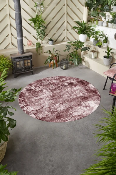 Napoli Home Dijital Baskılı Modern Desen Yıkanabilir Kaymaz Taban Yuvarlak Mutfak Salon Halısı ürün görseli 1