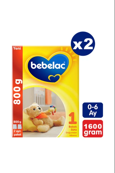 Bebelac 1 Bebek Sütü 0-6 Ay 800 gr 2 Adet ürün görseli 1