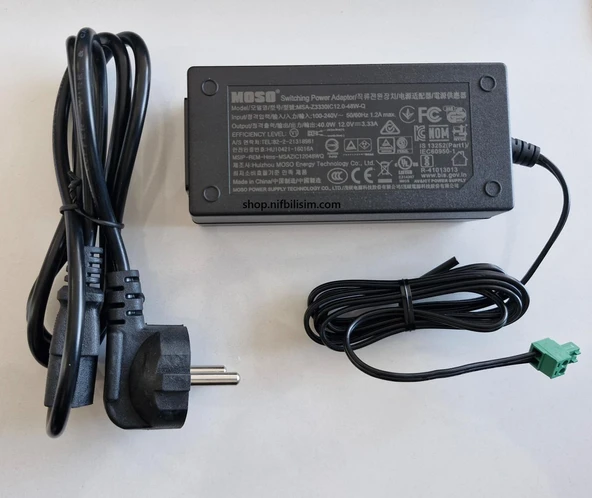 Nif Bilişim PTZ kamera Adaptörü 12 Volt 3.33 Amper Adaptör Klemensli Hikvision DS-2DE4425IW-DE Kamera Adaptörü ürün görseli 1