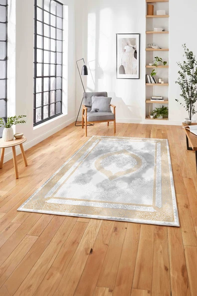 Napoli Home Baskılı Klasik Geleneksel Model Yıkanabilir Kaymaz Taban Yolluk Mutfak Salon Halısı ürün görseli 1