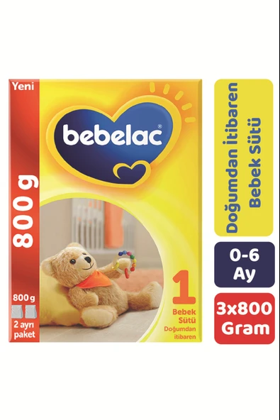 Bebelac 1 Bebek Sütü 0-6 Ay 800 gr 3 Adet ürün görseli 1