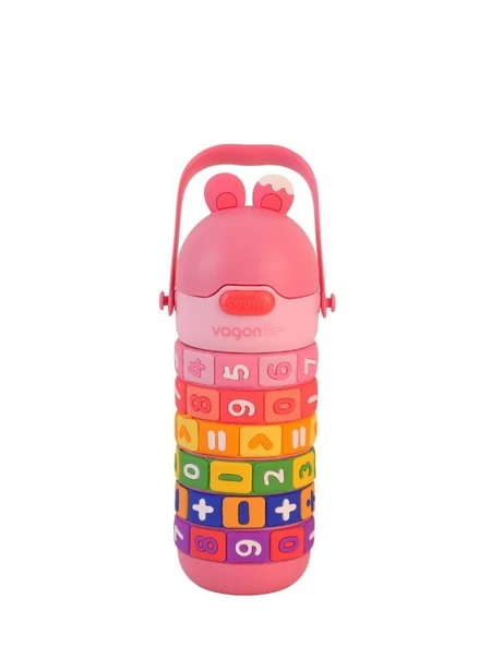 Vagon Life 430ml Çelik Termos Sayılı Hareketli Pembe 30031 ürün görseli 1