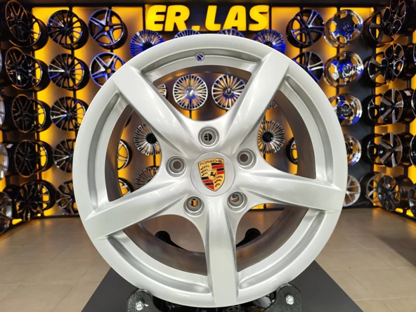 4 Adet PORSCHE ORIJINAL 7*17 5*130 ET55 71.6 SILVER JANT REVİZE EDİLMİŞ (Takım) ürün görseli 1