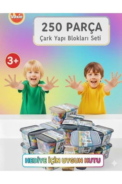 250 Parça Çark Yapı Blokları Seti 'BOX KUTU' - Resim 2