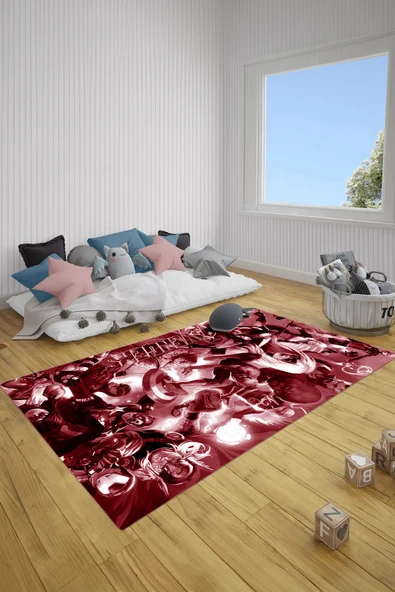 Napoli Home Dijital Baskılı Süper Kahramanlar Figürlü Yıkanabilir Kaymaz Çocuk Odası Halısı ürün görseli 1