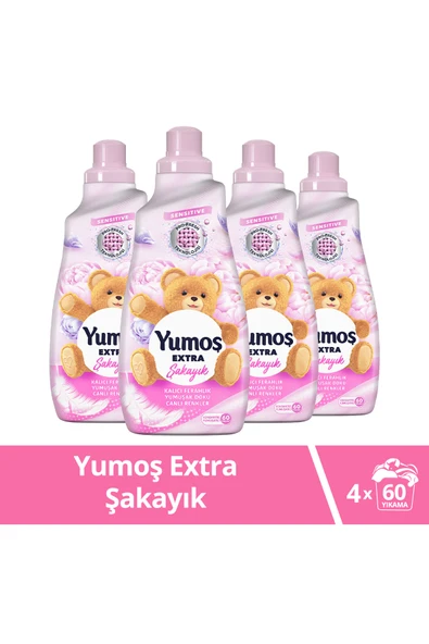 Yumoş Extra Konsantre Çamaşır Yumuşatıcısı Şakayık 1440 X 4 Adet ürün görseli 1