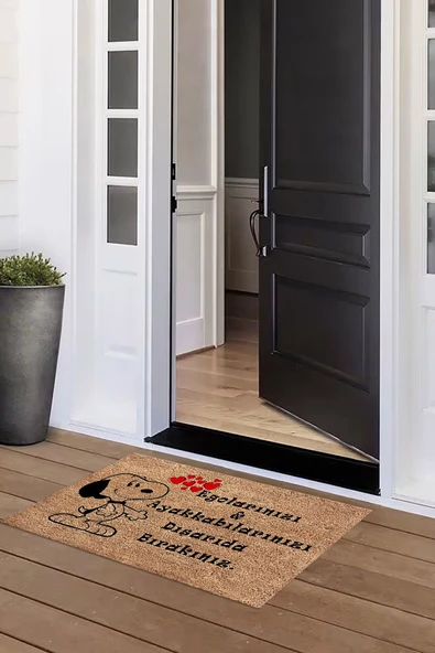 Napoli Home Köpekli Baskılı Kaymaz Taban Silinebilir Kapı Önü Paspası (40x60cm) ürün görseli 1