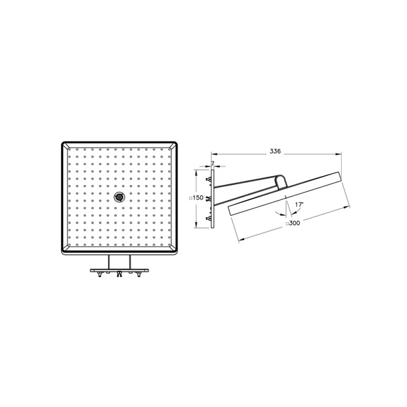 VitrA Prime Square Duş Başlığı 2F 300mm Krom A45923 - Resim 2