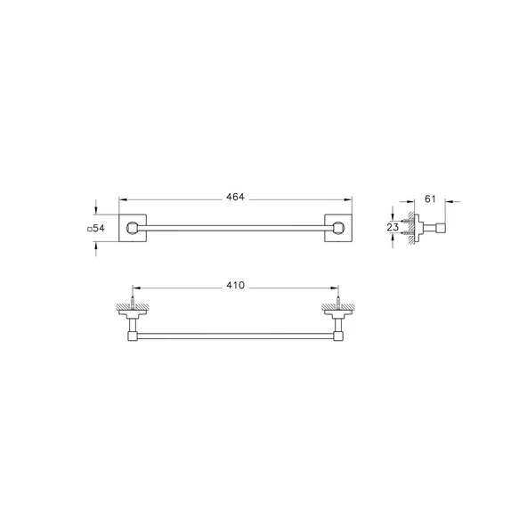 VitrA Root Havluluk 40 Cm Mat Siyah A4480936 - Resim 2