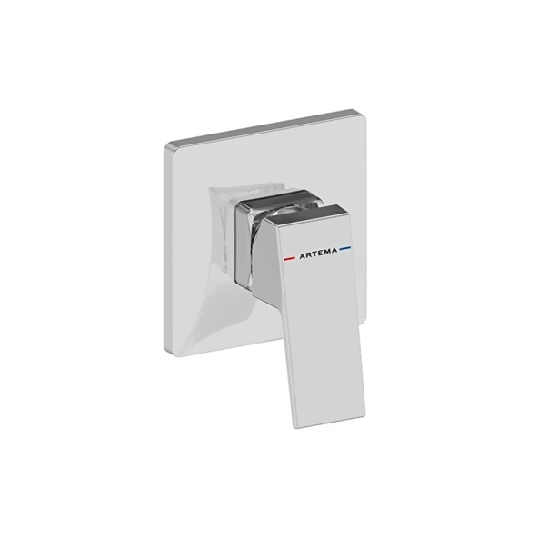 Artema Minimax Square Ankastre Mekanik Duş Bataryası Minibox Krom A43733 ürün görseli 1