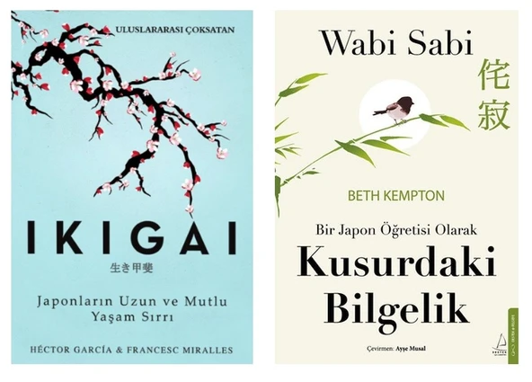 Ikigai Japonların Uzun ve Mutlu Yaşam Sırrı + Wabi Sabi Kusurdaki Bilgelik (2 Kitap) ürün görseli 1