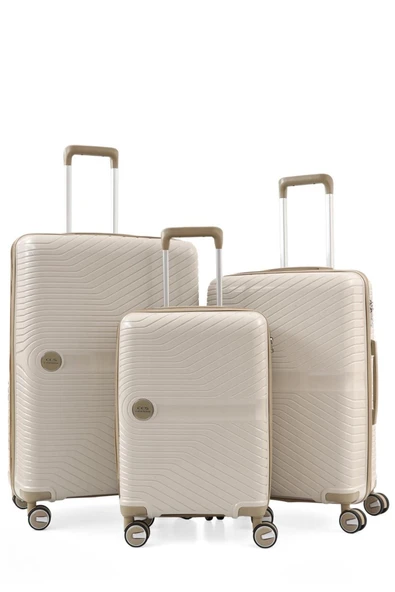 ÇÇS 5239 POLİPROPİLEN KIRILMAZ 3 LÜ SET VALİZ BÜYÜK ORTA KABİN ürün görseli 1