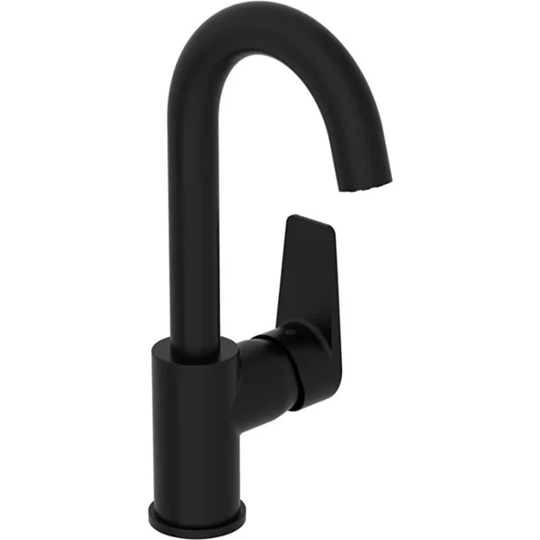 Vitra Flow Square Döner Borulu Mat Siyah Lavabo Bataryası A4316536 ürün görseli 1
