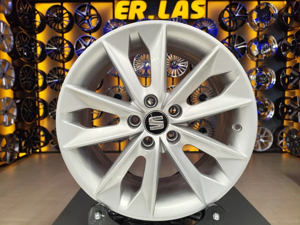 4 Adet SEAT ORIJINAL 7*16 5*100 ET43 57.1 SILVER JANT REVİZE EDİLMİŞ (Takım) ürün görseli 1