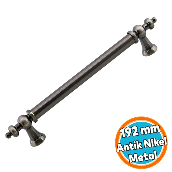 Antik Nikel Metal Mobilya Mutfak Çekmece Dolap Dolabı Kulbu Kulpu Kulpları (192 mm  19.2 cm) ürün görseli 1