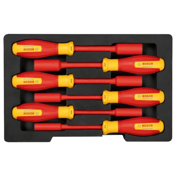 Bosch Professional VDE Lokma Tornavida Seti 6'Lı 1600A02NF3 ürün görseli 1