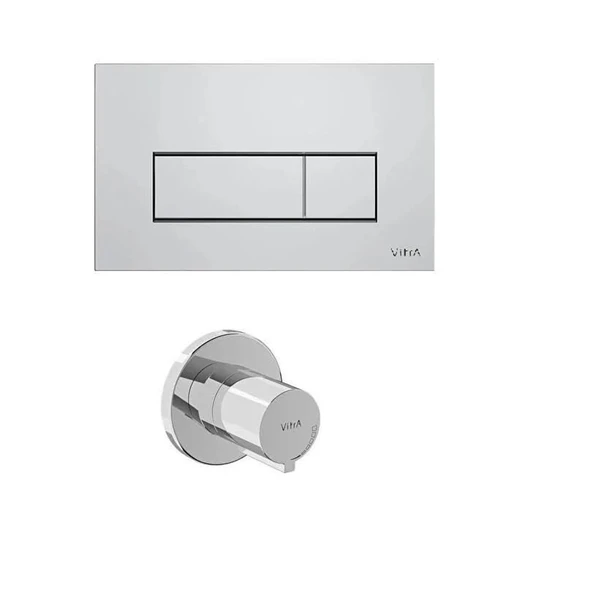 VitrA Root Square Kumanda Paneli Seti 800-2032 (Kumanda Paneli + Stop Valf Sıva Üstü Grubu) ürün görseli 1