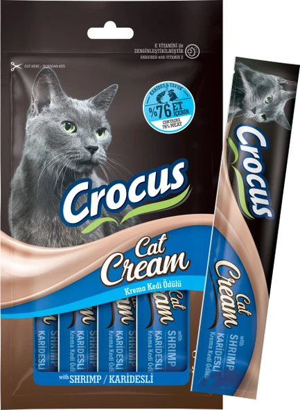 Crocus Karidesli Krema Kedi Ödülü 4x15gr ürün görseli 1