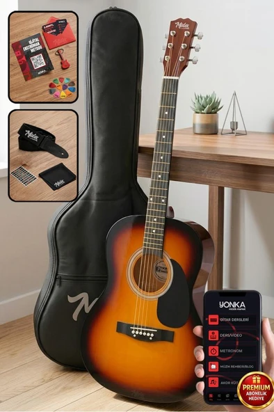 Midex RG-530SB Kaliteli Gün Batımı 40 İnç Akustik Gitar Seti 4/4 Yetişkin ürün görseli 1