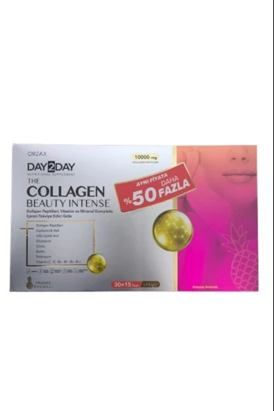 Day2day The Collagen Beauty Intense Ananas Aromalı 45 Saşe - %50 Daha Fazla ürün görseli 1