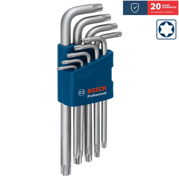 Bosch 1600A01TH4 Professional Torx Allen Anahtar Takımı 9 Parça ürün görseli 1