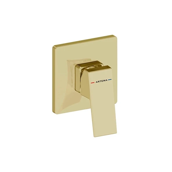 Artema Minimax Ankastre Mekanik Duş Bataryası Minibox Soft Altın A4373374 ürün görseli 1