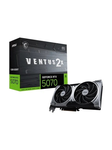 Msi Geforce Rtx5070 12G Ventus 2X Oc 12Gb Gddr7 192 Bit Dlss 4 Ekran Kartı ürün görseli 1