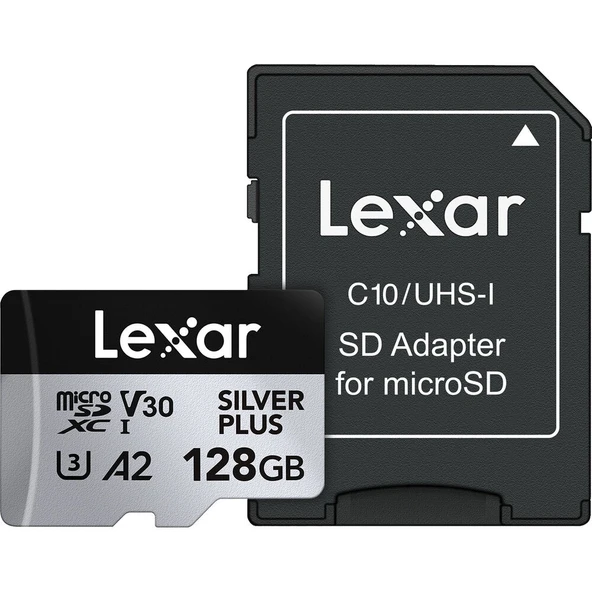 Lexar 128GB Professional SILVER PLUS micro SD Hafıza Kartı ürün görseli 1