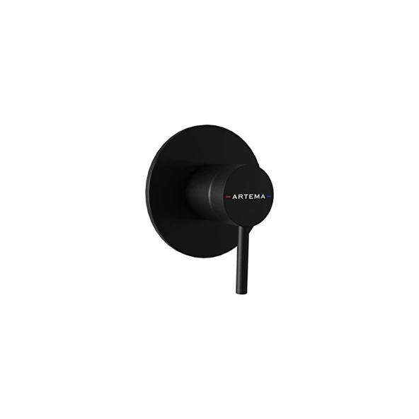 Artema Minimax Round Ankastre Mekanik Duş Bataryası Mat Siyah A4371036 ürün görseli 1