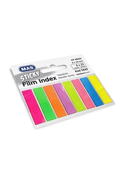 Mas 3663 Film İndeks 8*45 Dörtgen 8 Renk 25 Yp - 30 Adet ürün görseli 1