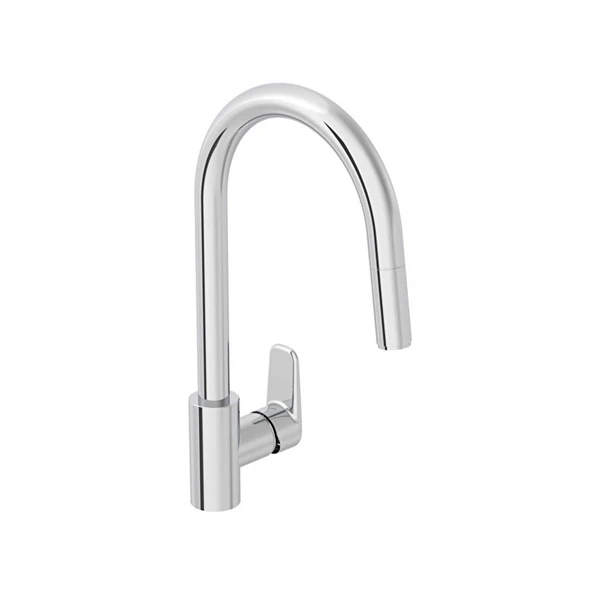 Artema Flow Soft C Tipi Pull-Out Eviye Bataryası Krom A43445 ürün görseli 1