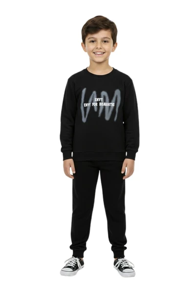 Erkek Çocuk Önü Arkası Baskılı Sweatshirt BGL-ST05242 ürün görseli 1