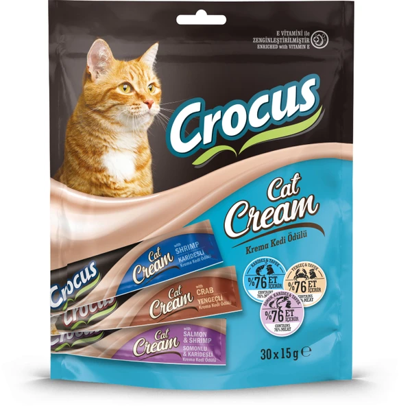 Crocus Çoklu Somon Karides & Karides & Yengeç Kedi Ödülü 30x15gr ürün görseli 1