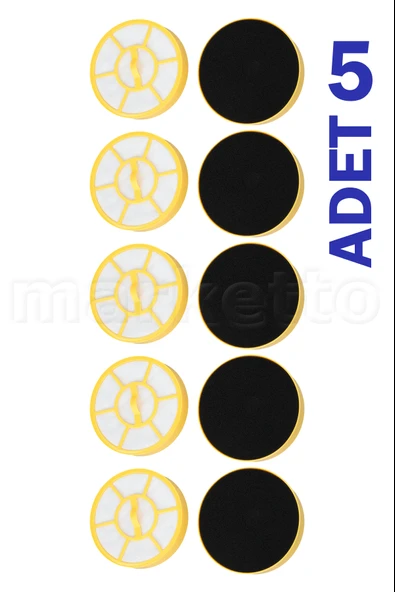 5 Adet Karcher 2.863.238.0 Uyumlu 2 ADET Hazne İçi Hepa Filtre ( Süngerli ) ürün görseli 1