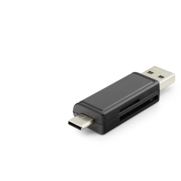 Card Reader Usb + Type-C Mıcro Sd Siyah HDX7026 ürün görseli 1