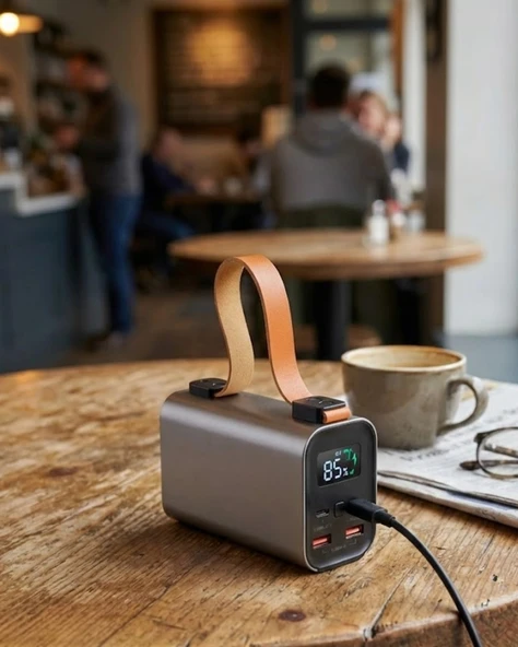 50000mAh Süper Fast Charge LED Işıklı Taşınabilir Power Bank ürün görseli 1
