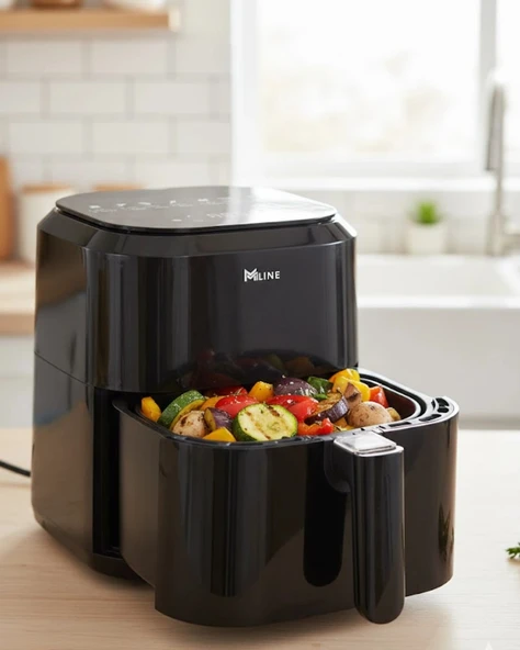 4 Litre Cam Hazneli 1360W Ayarlanabilir Isılı Airfryer ürün görseli 1